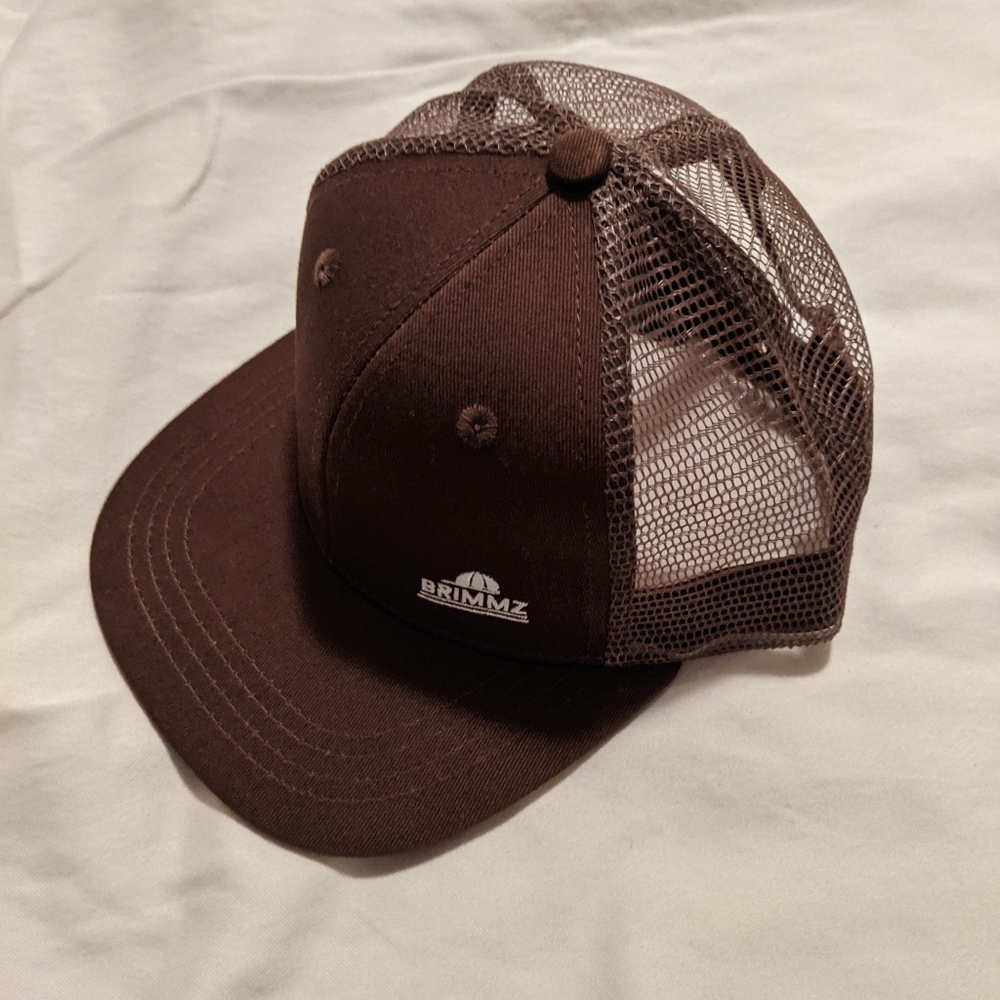 Brimmz youth small snapback hat brown